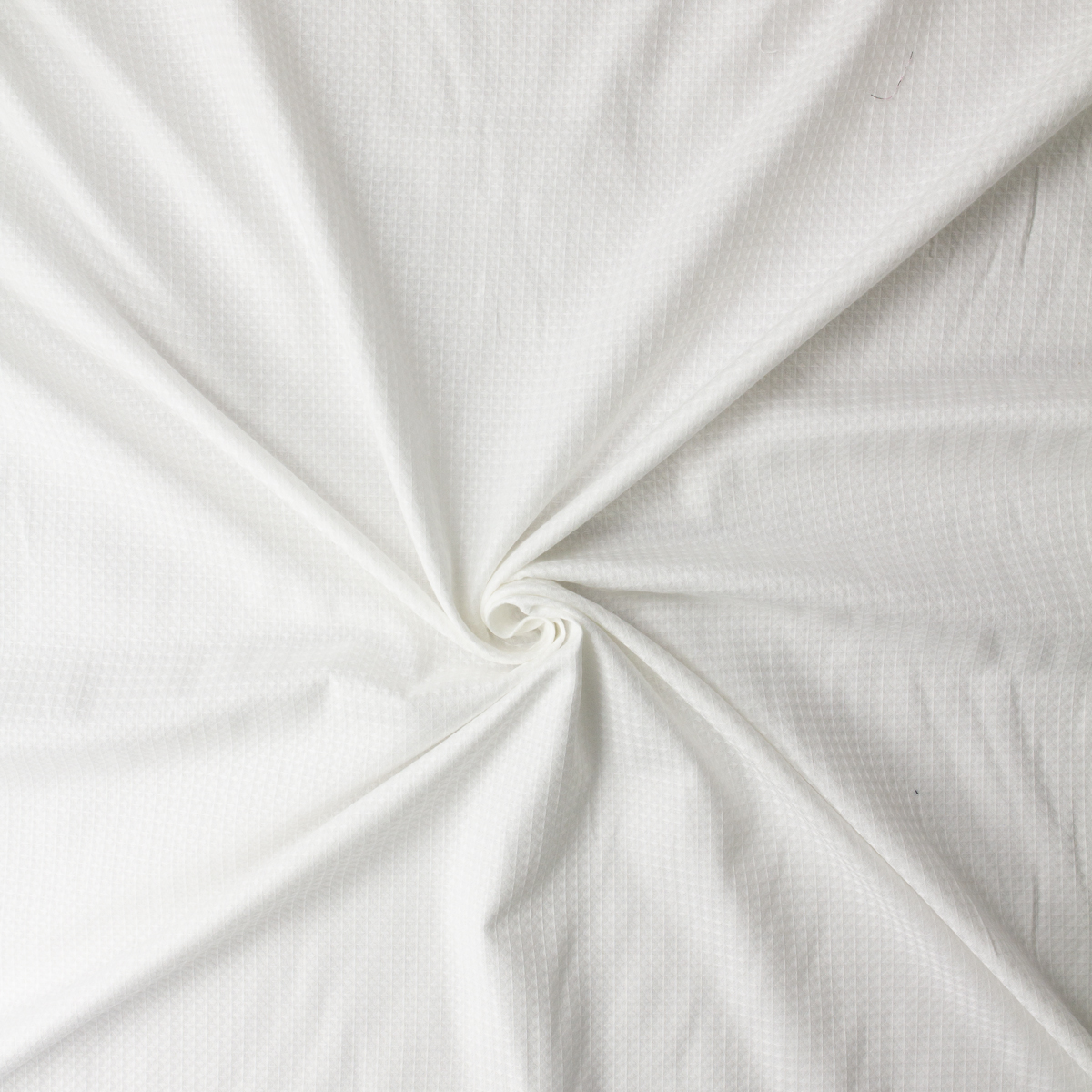 White Woven Cotton Waffle #32392 Fabric By The Yard - Wide shot