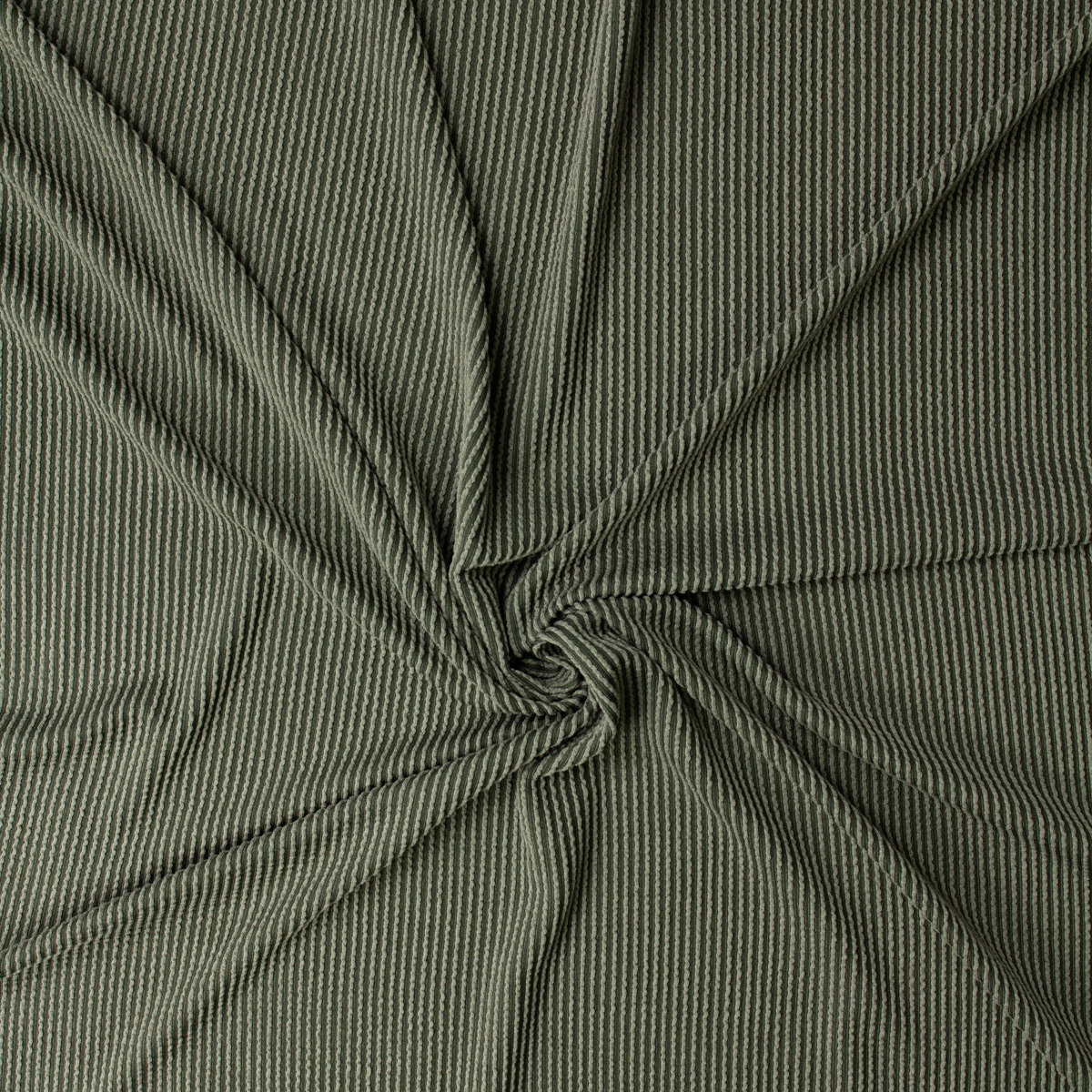 Olive Urban Wavy Rib Knit #32409 Fabric By The Yard - Wide shot