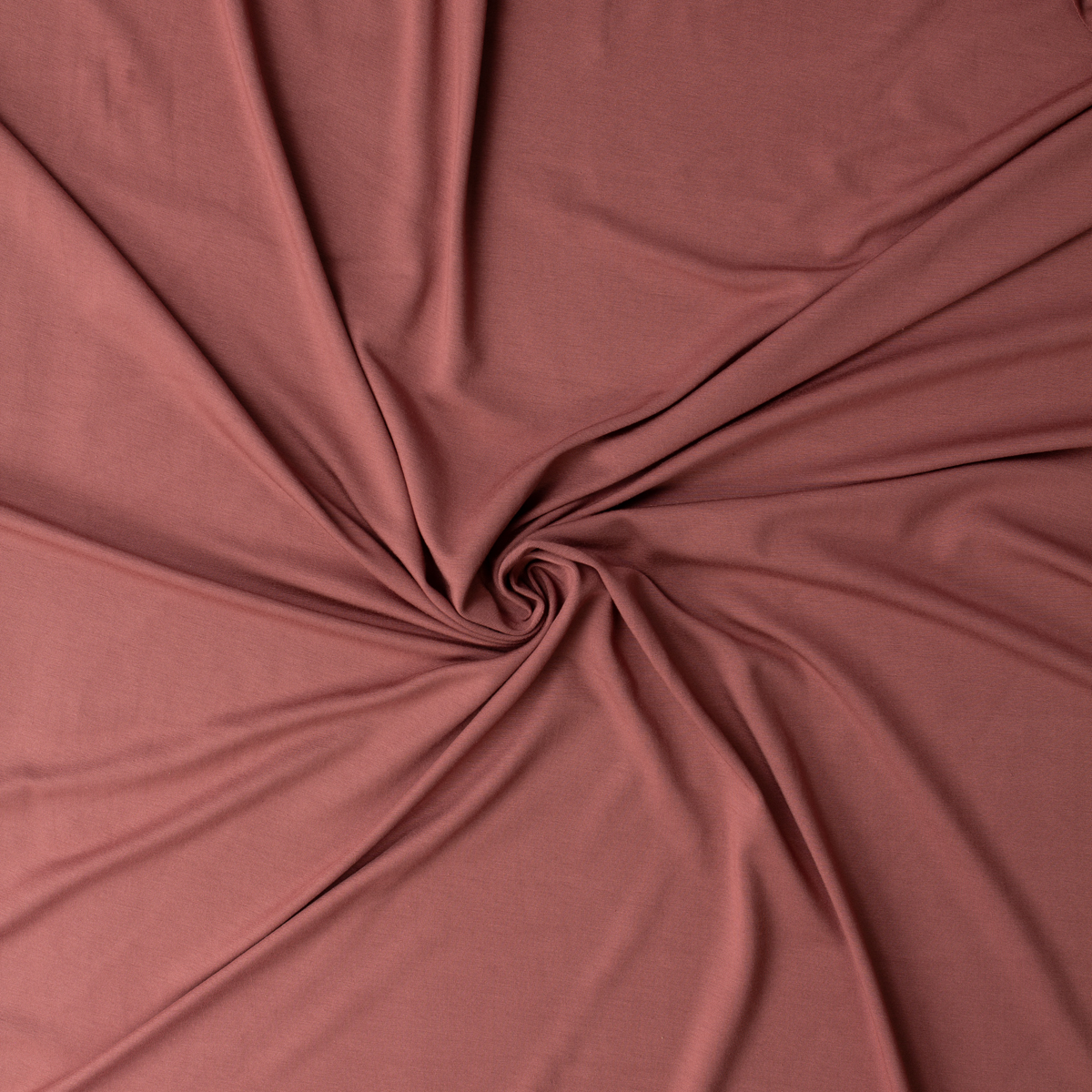 Dusty Rose Modal/Spandex Jersey Knit #32419 Fabric By The Yard - Wide shot
