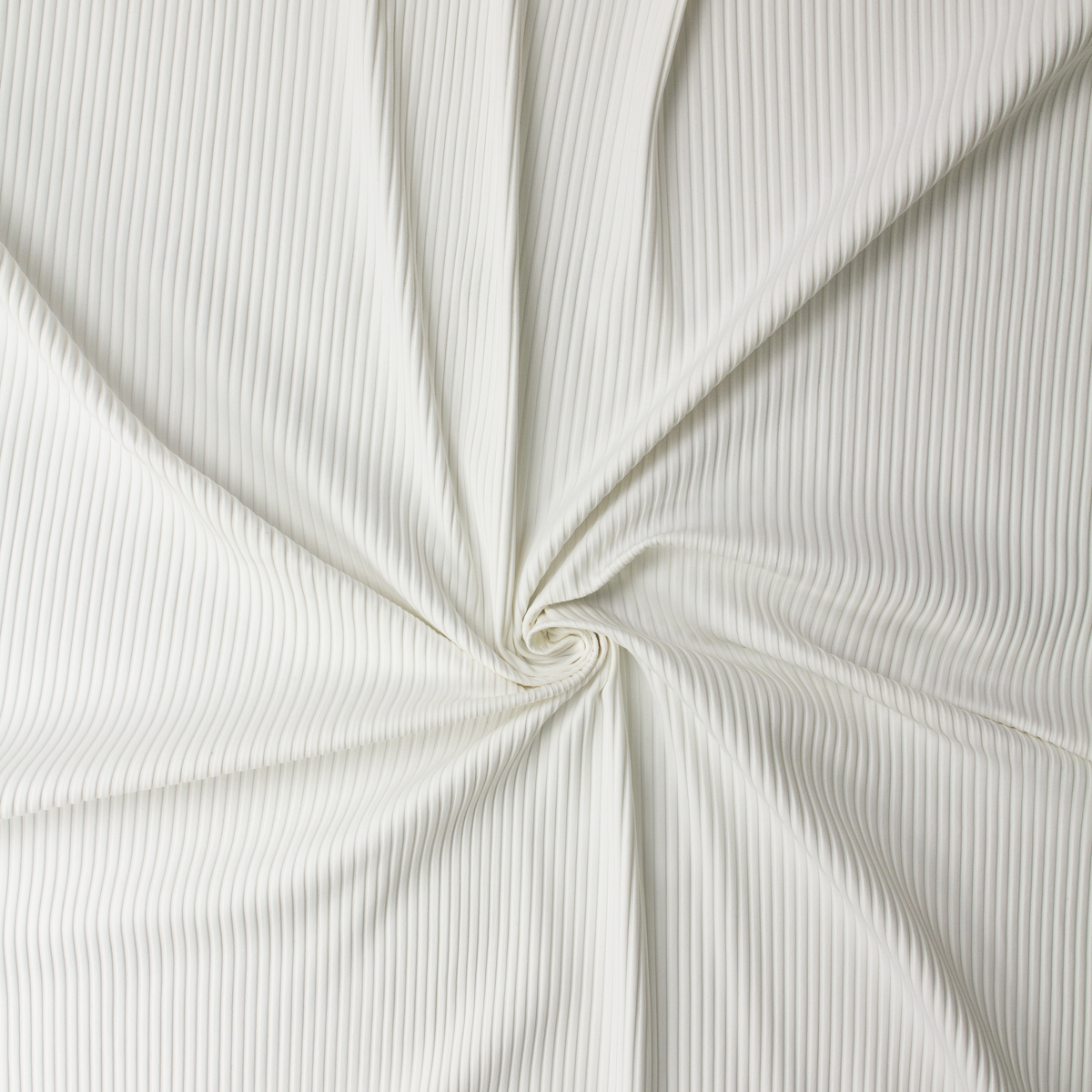 White Nylon/Spandex Rib Knit #32423 Fabric By The Yard - Wide shot