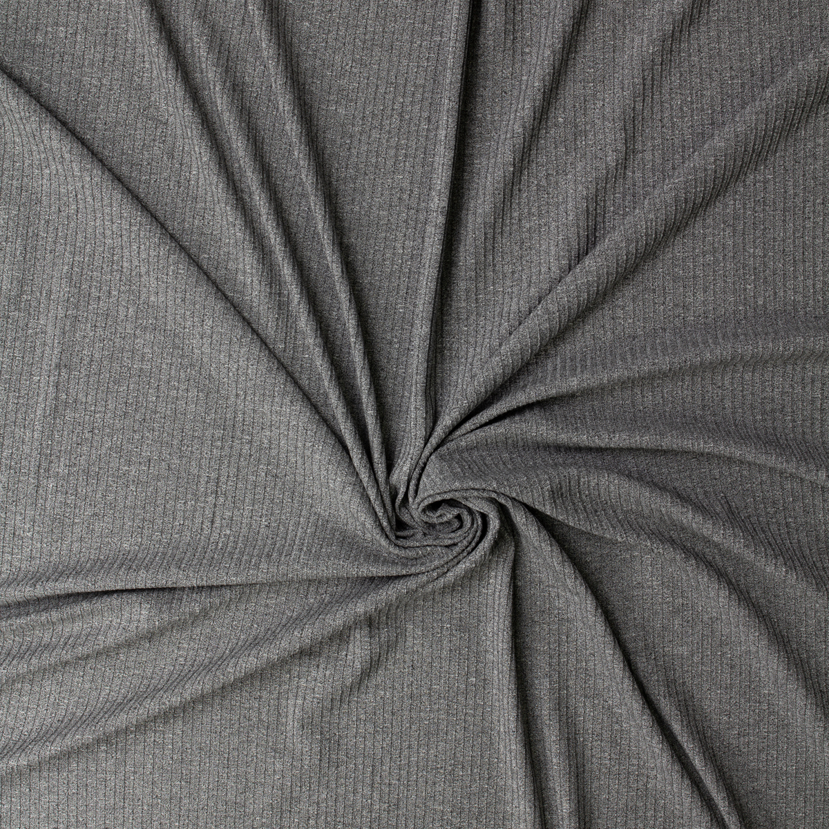 Heather Charcoal Rayon/Spandex Fashion Rib Knit #32429 Fabric By The Yard - Wide shot