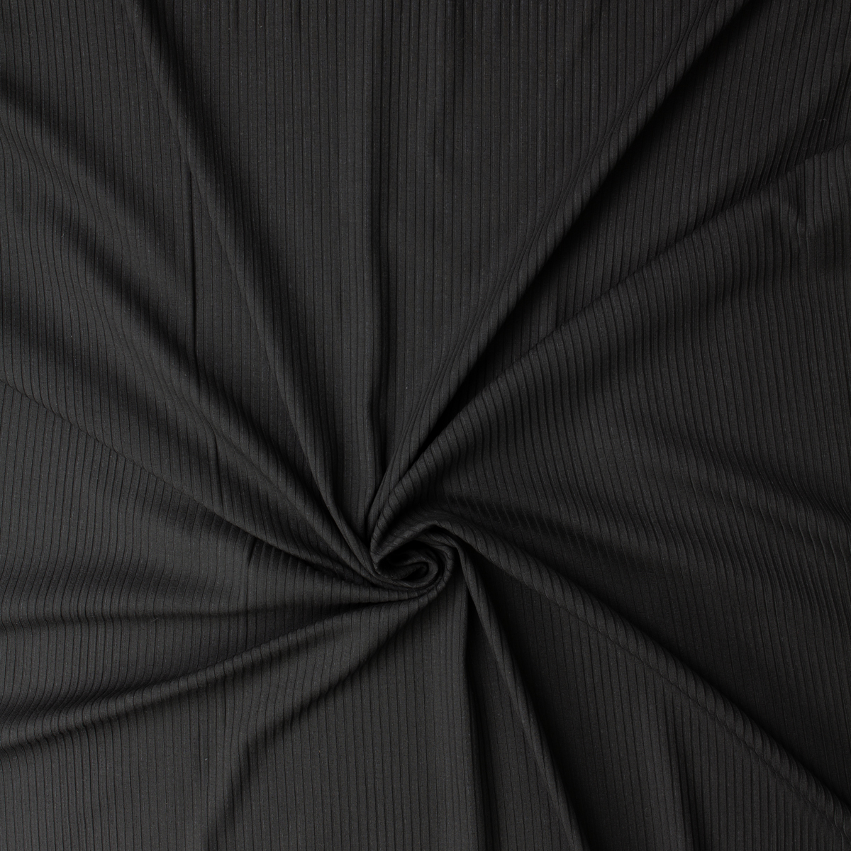 Black Rayon/Spandex Fashion Rib Knit #32432 Fabric By The Yard - Wide shot
