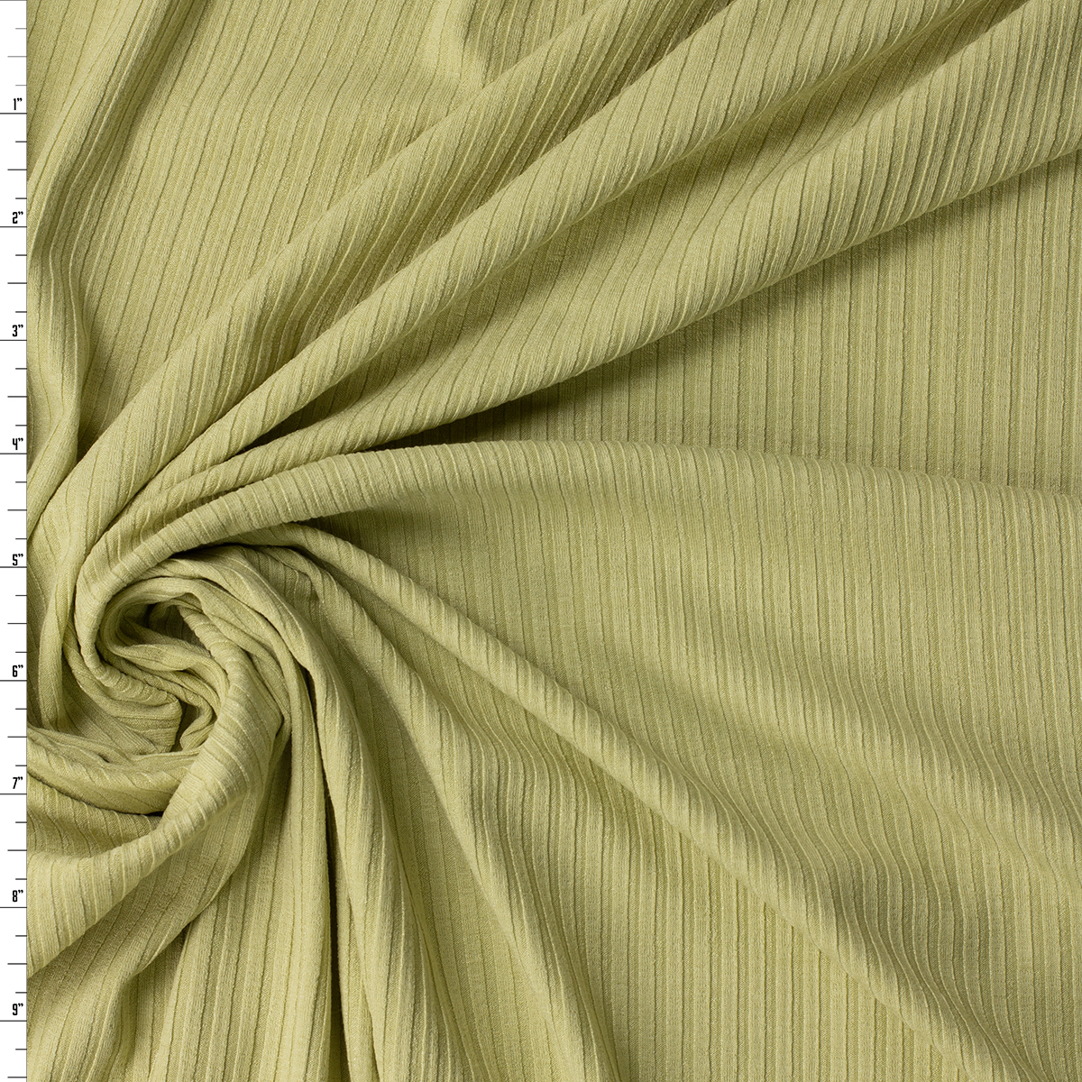 Lemon Lime Rayon/Spandex Fashion Rib Knit #32447 Fabric By The Yard