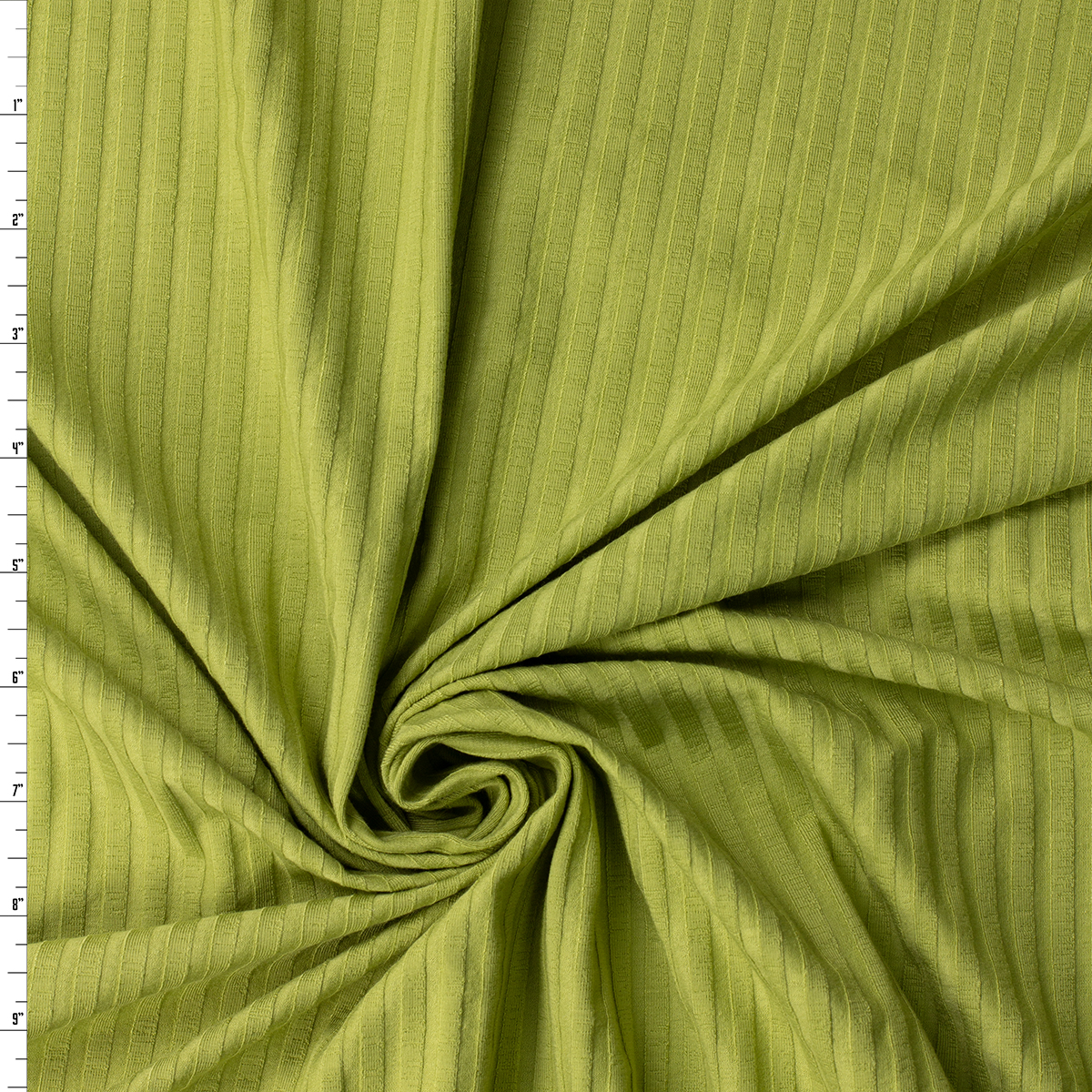 Lime Rayon/Spandex Fashion Rib Knit #32448 Fabric By The Yard