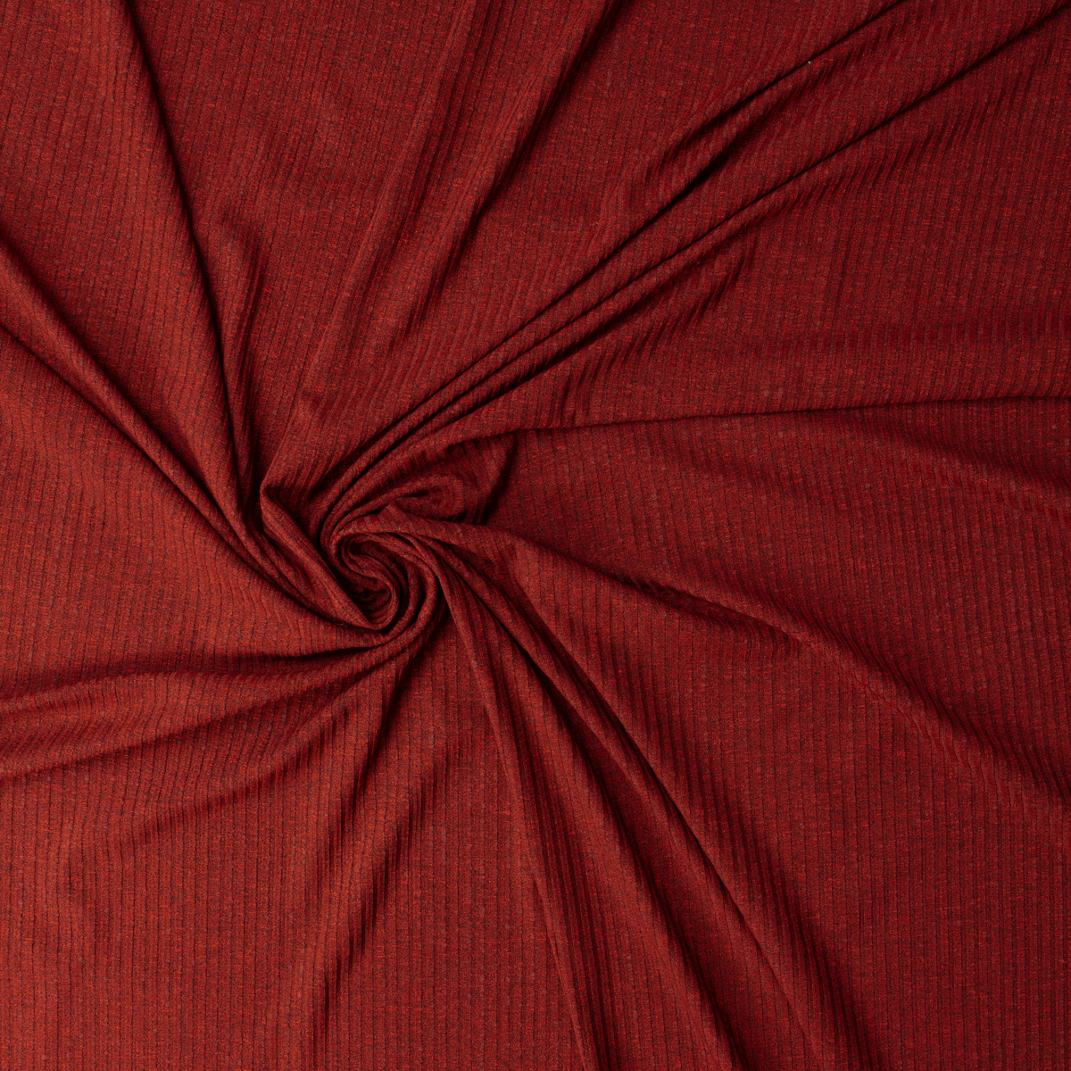 Burgundy Heather Rayon/Spandex Fashion Rib Knit #32454 Fabric By The Yard - Wide shot