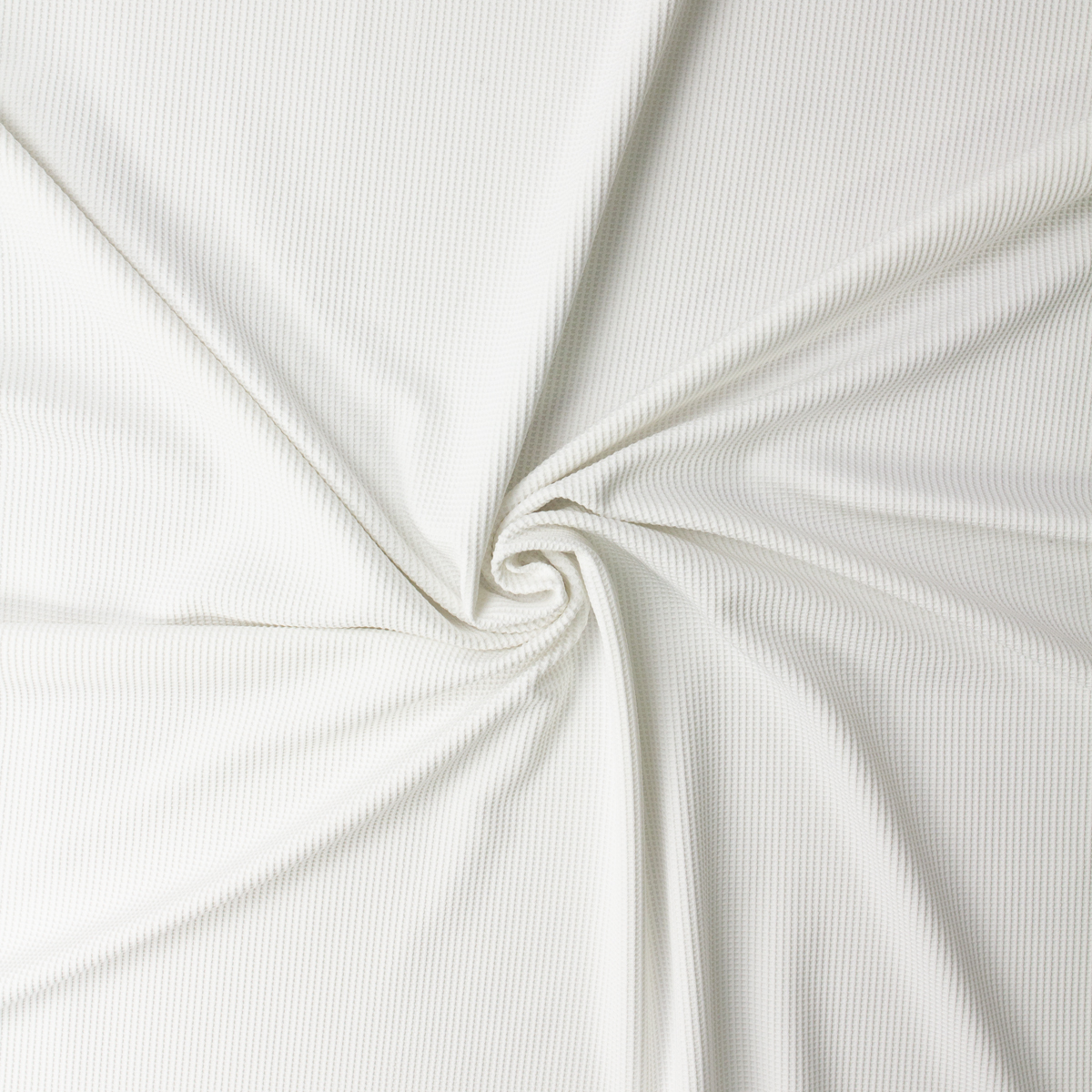 White Stretch Waffle Double Knit #32459 Fabric By The Yard - Wide shot