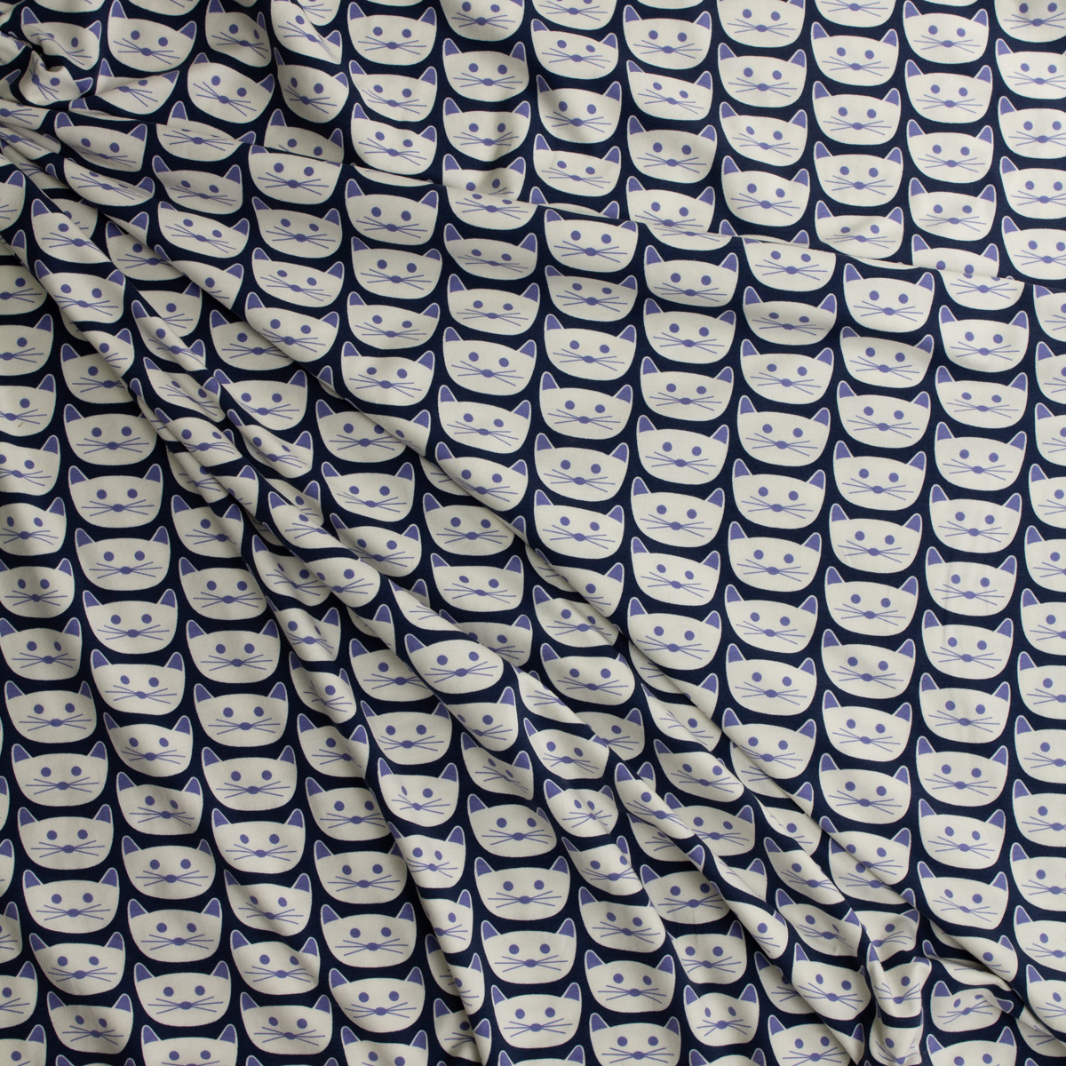 Cat Nap District Stretch Cotton Jersey Knit from Art Gallery Fabrics #32469 Fabric By The Yard - Wide shot
