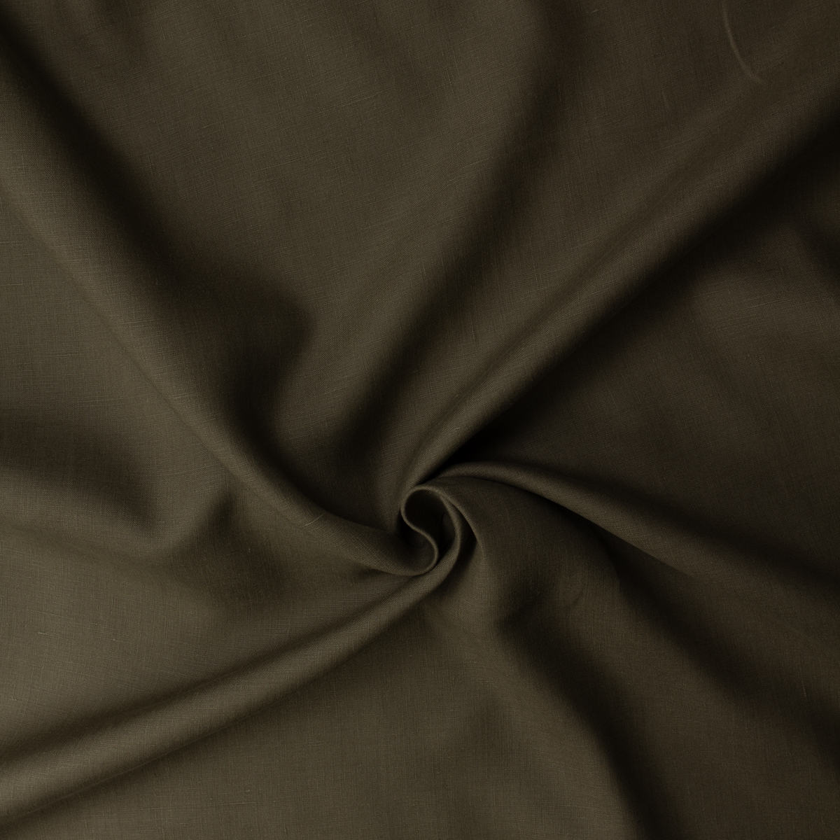Dark Khaki European Linen #32486 Fabric By The Yard - Wide shot