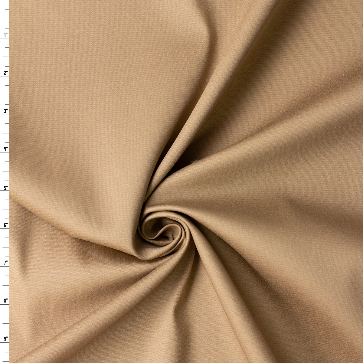 Tan Stretch Cotton Sateen #32530 Fabric By The Yard