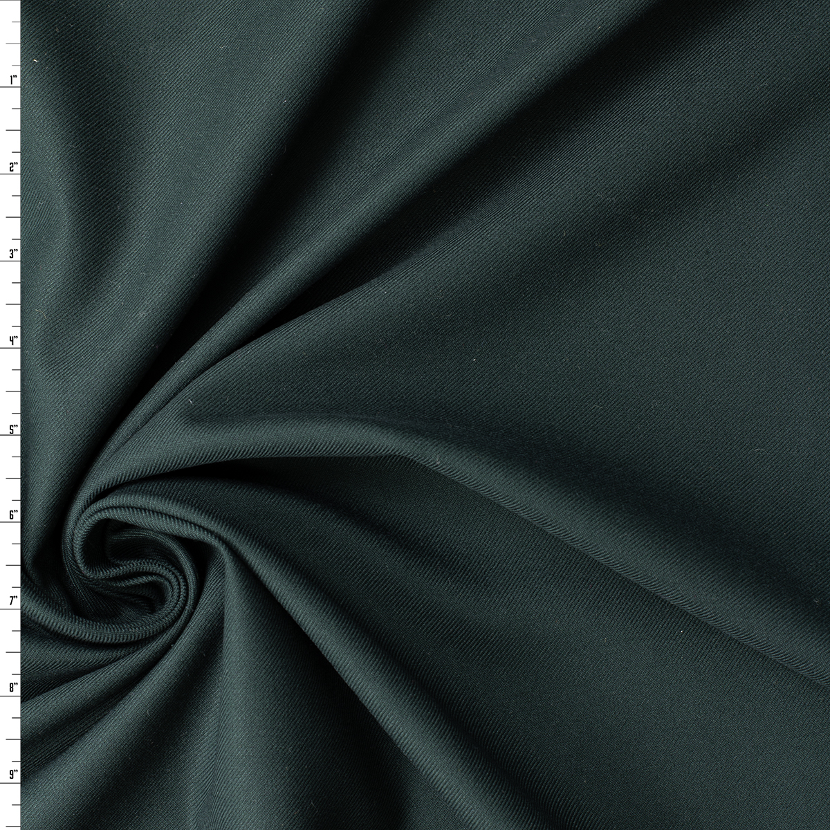 Dark Forest Green Brushed Poly/Viscose Twill #32544 Fabric By The Yard