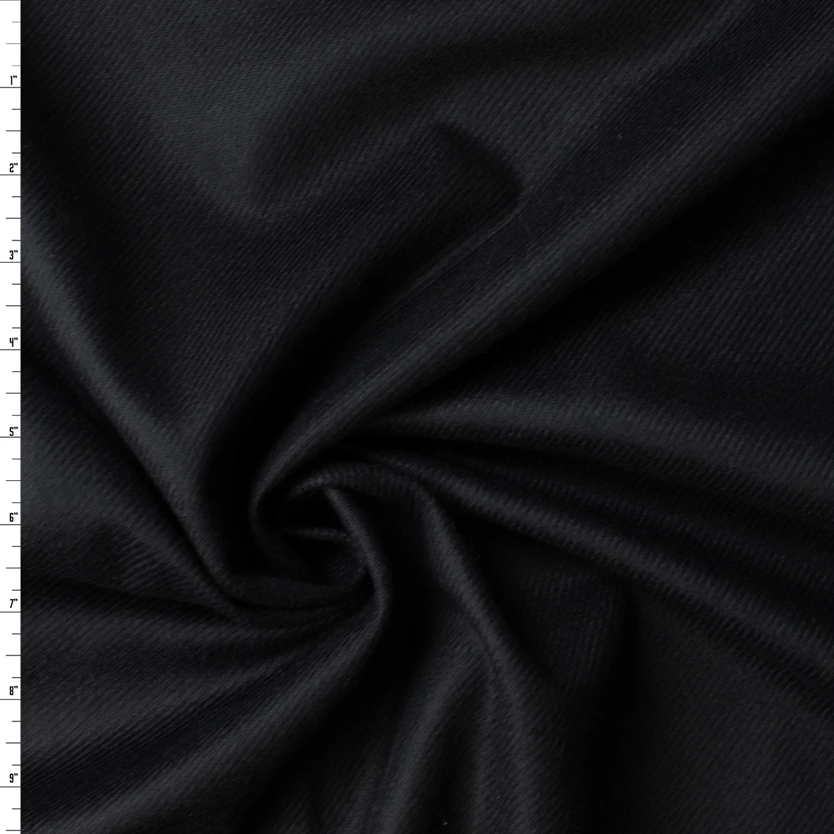 Black Brushed Twill Weave Wool Blend #32549 Fabric By The Yard
