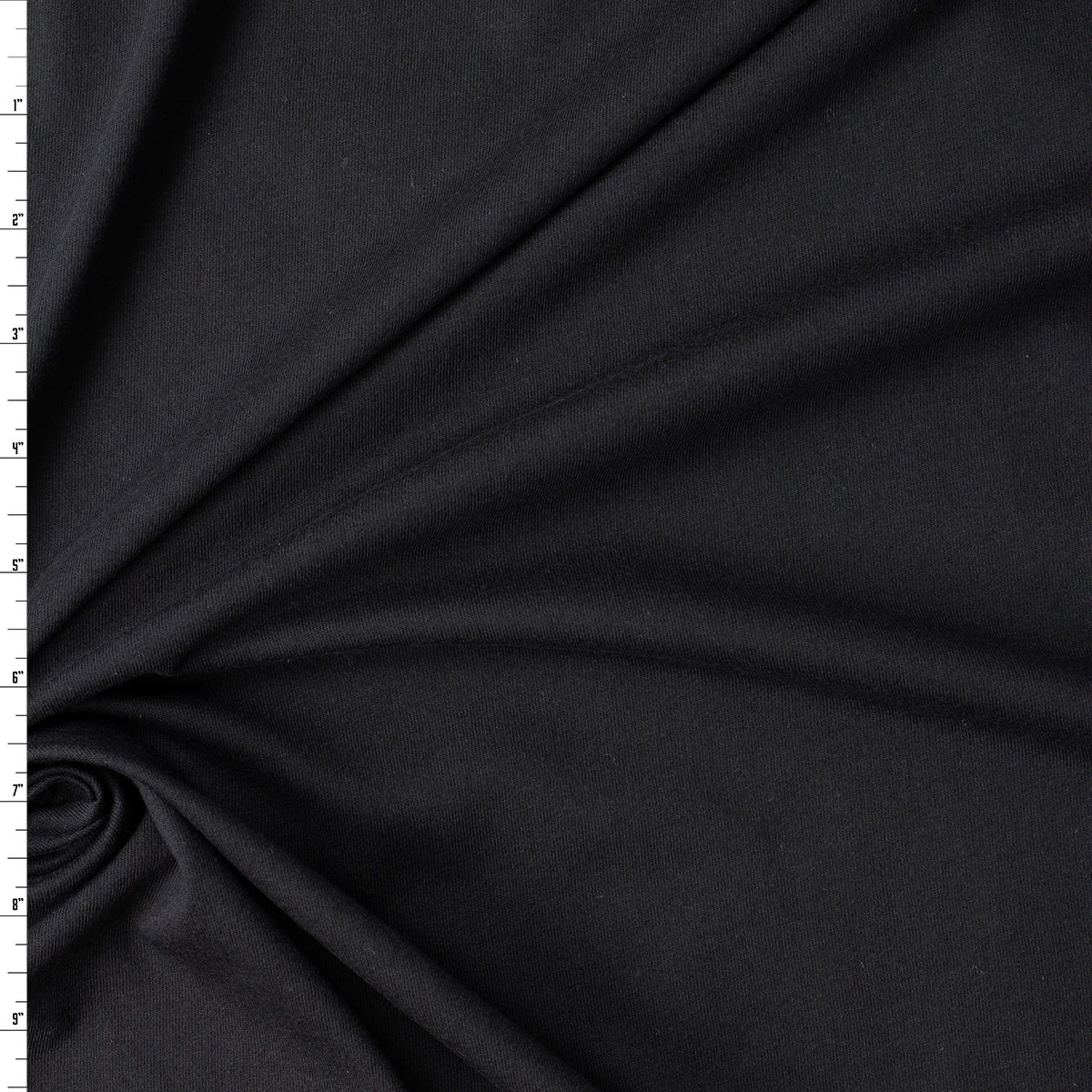 Black 100% Combed Cotton Jersey Knit #32570 Fabric By The Yard