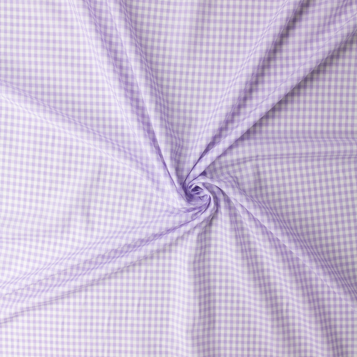Lavender and White Japanese Cotton/Tencel 1/4” Gingham #32697 Fabric By The Yard - Wide shot