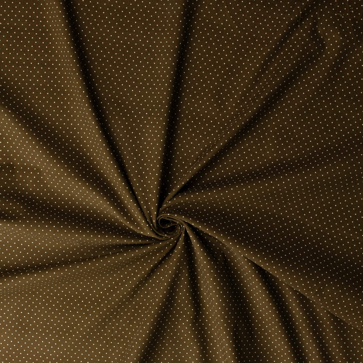 Offwhite on Brown Pin Dots Japanese Pinwale Corduroy from Hokkoh #32700 Fabric By The Yard - Wide shot