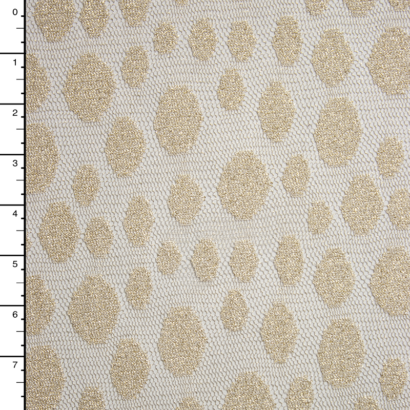 Gold Sparkling Dotted Lace