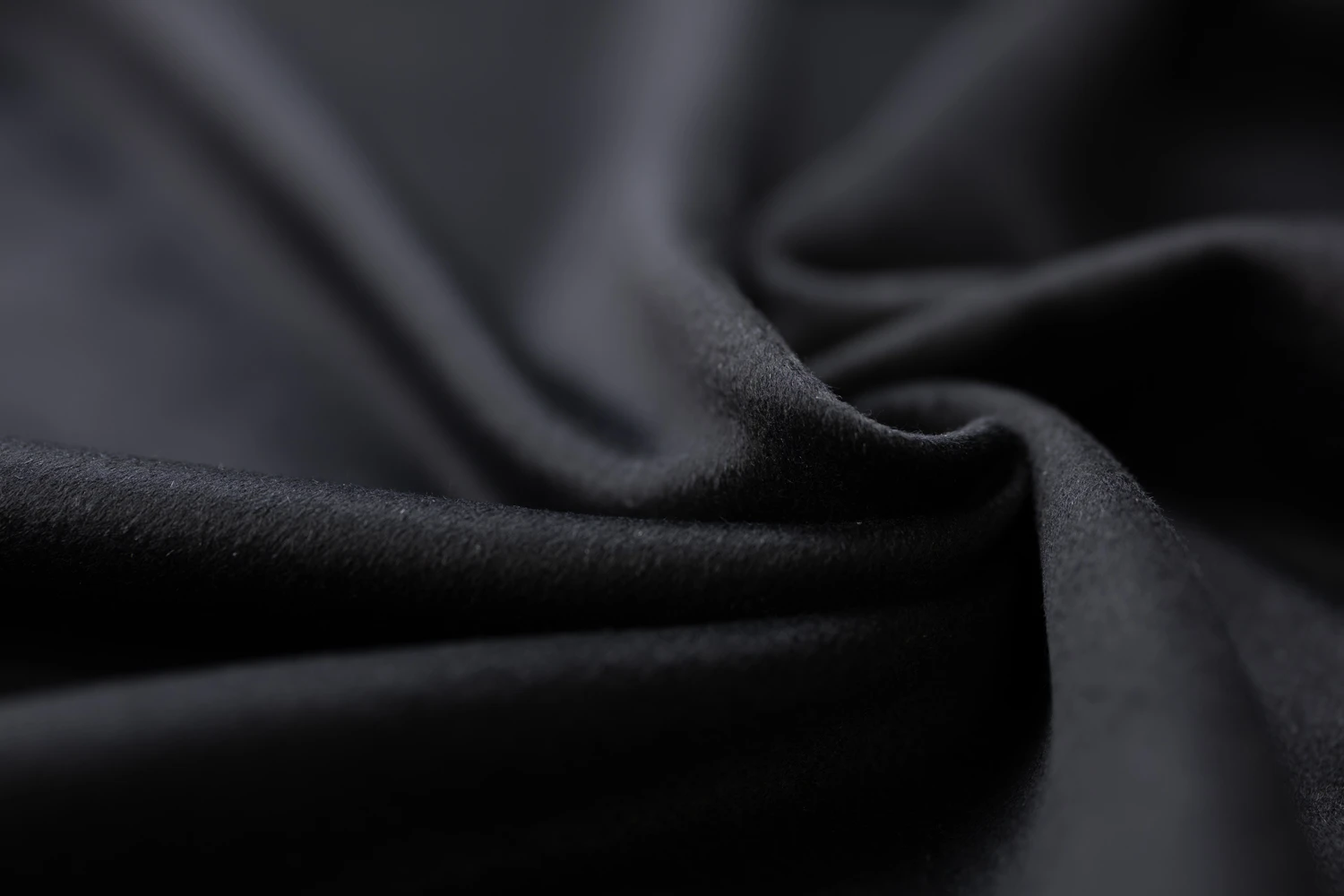 Black Double Faced Pure Cashmere Coating from Piacenza #32771