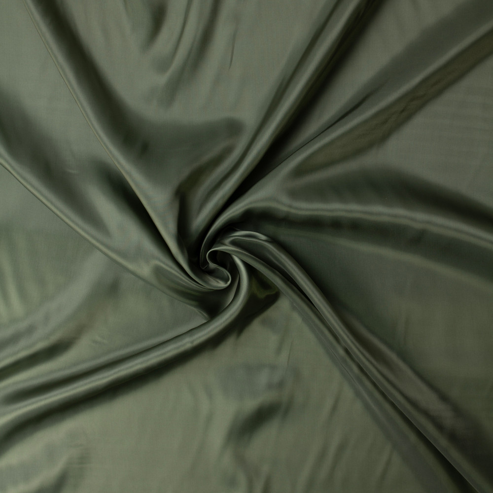 Olive Cupro Bemberg Lining #32796 Fabric By The Yard - Wide shot
