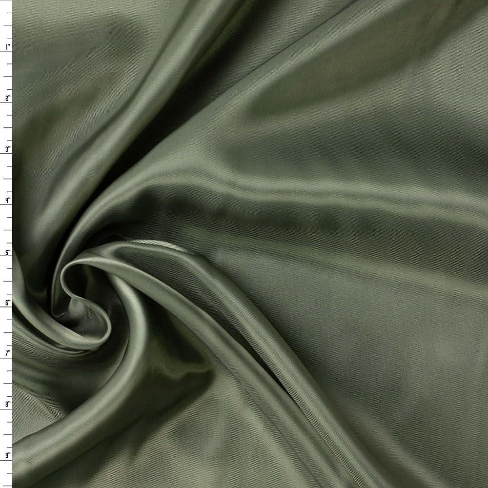 Olive Cupro Bemberg Lining #32796 Fabric By The Yard - Wide shot