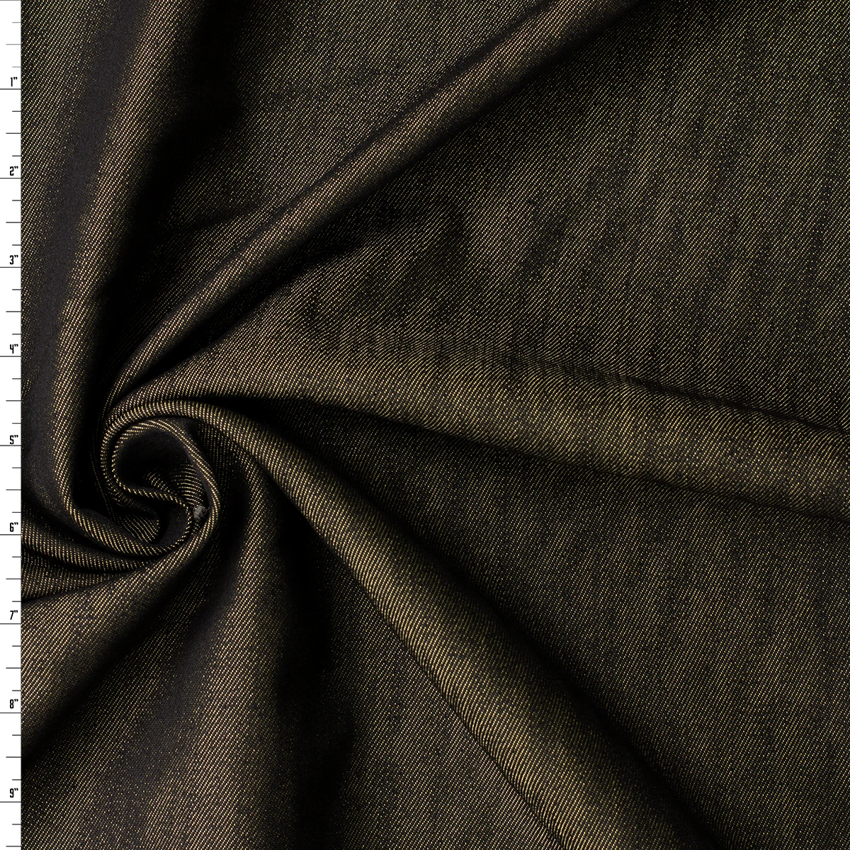Gold Weft Black 10.9oz. Italian Denim from Jacob Cohën #32807 Fabric By The Yard