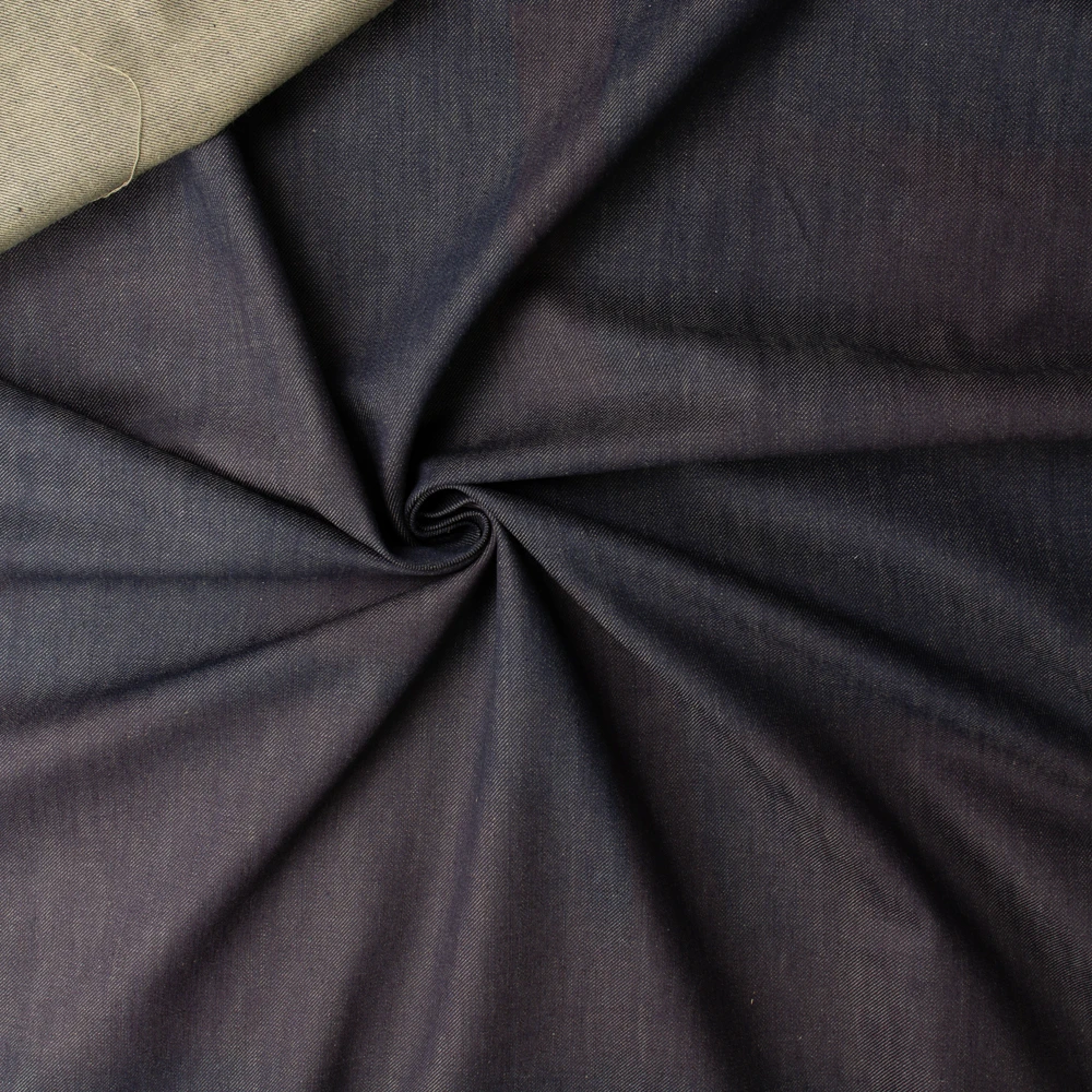 Tan Weft Indigo 11.5oz. Italian Denim from Jacob Cohën #32826 Fabric By The Yard - Wide shot