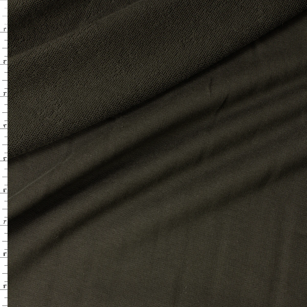 Taupe 9.9oz. Italian Cotton French Terry from Brugnoli #32833 Fabric By The Yard