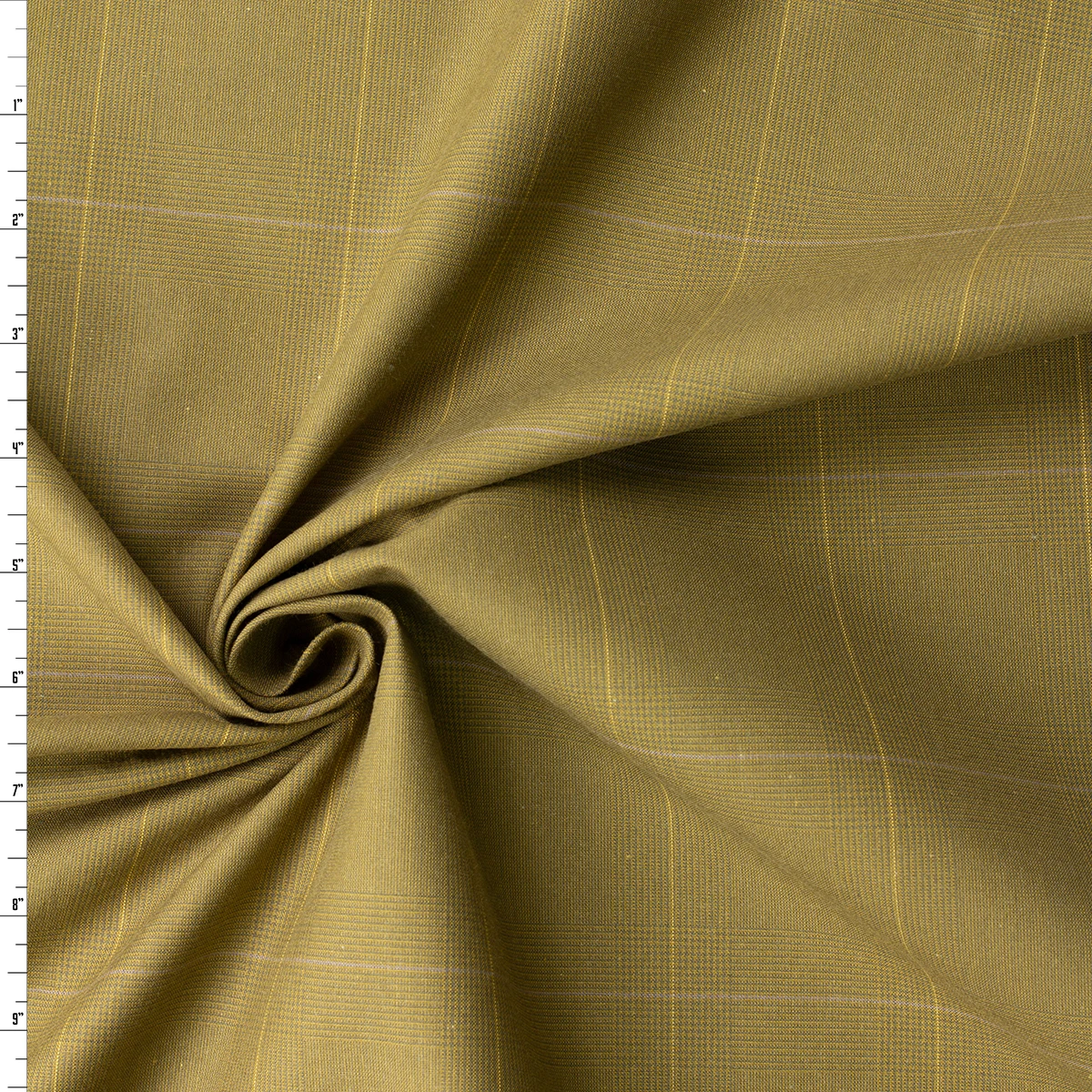 Rich Taupe Glen Plaid Midweight Japanese Cotton Poplin #32843 Fabric By The Yard