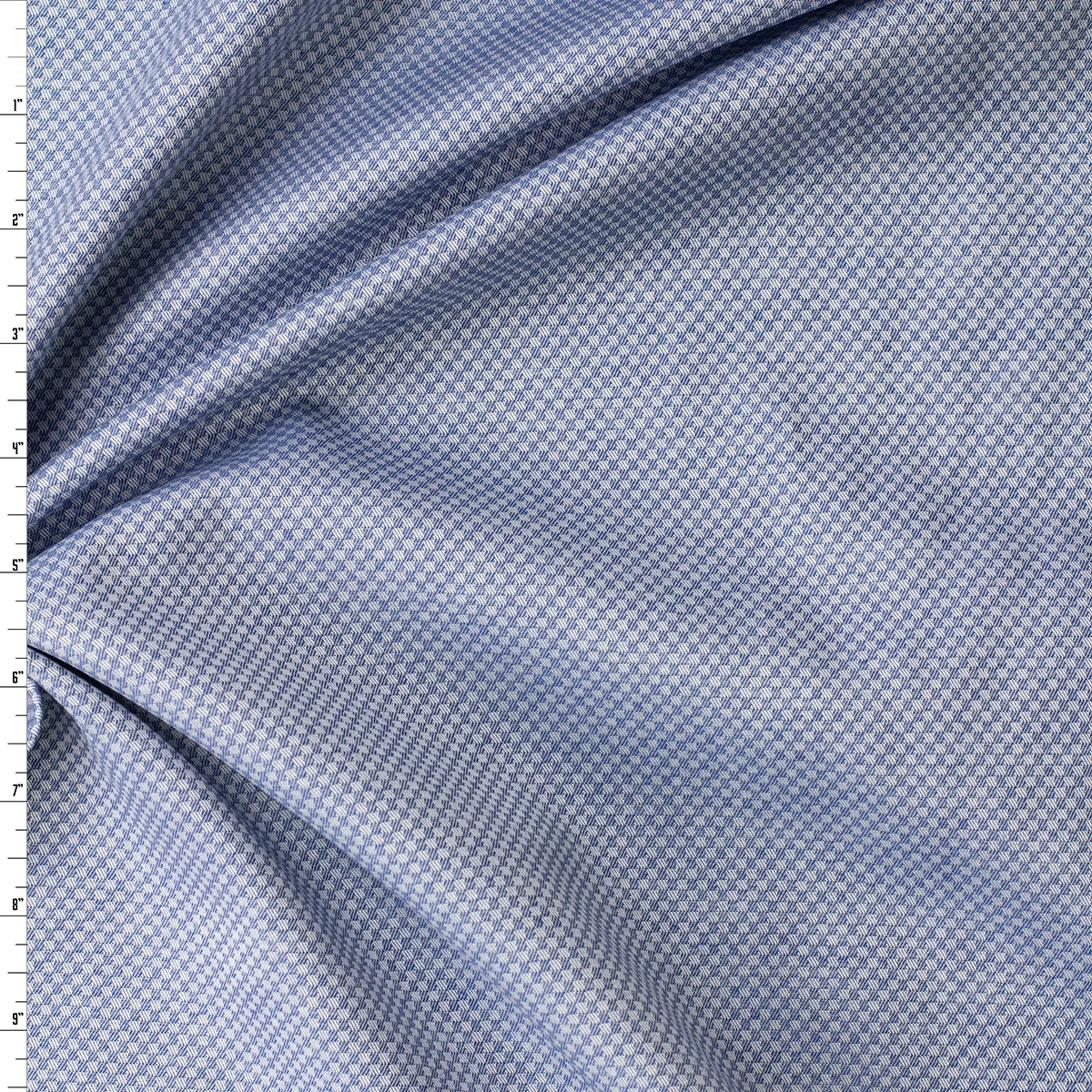 Blue Mini Checkerboard Japanese Cotton Jaquard #32844 Fabric By The Yard