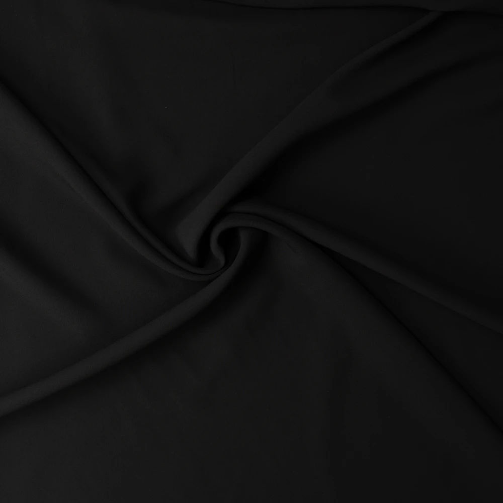 Black Heavyweight Viscose/Poly Twill #32857 Fabric By The Yard - Wide shot
