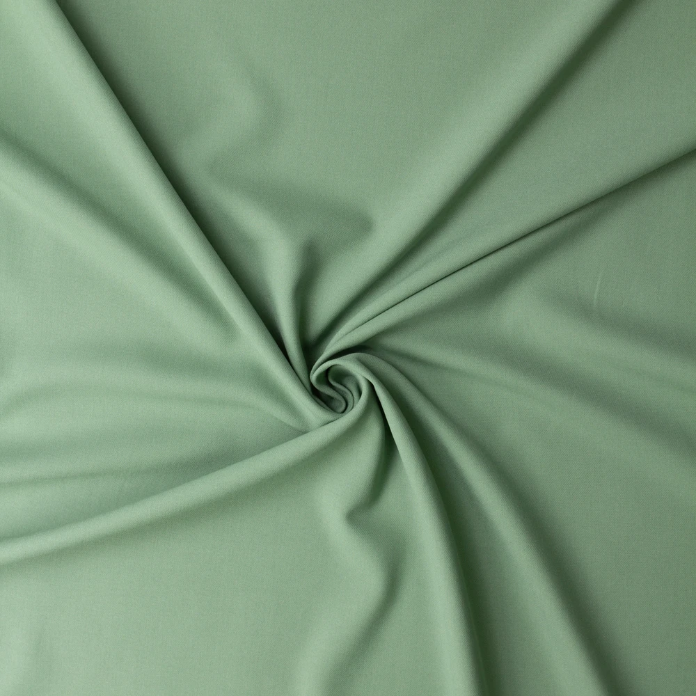 Sage GReen Viscose/Poly Stretch Double Cloth Suiting #32864 Fabric By The Yard - Wide shot