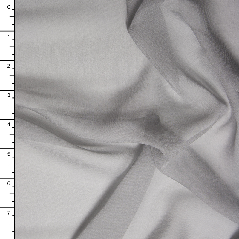Light Grey Silk Chiffon