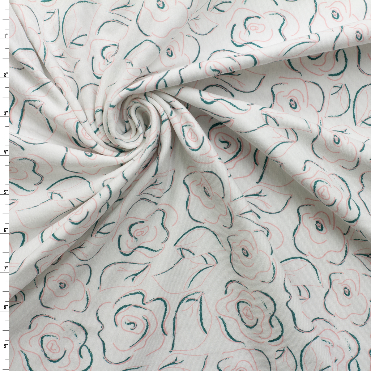 Let’s Chalk Outlines Stretch Cotton Jersey Knit from Art Gallery Fabrics #32889 Fabric By The Yard