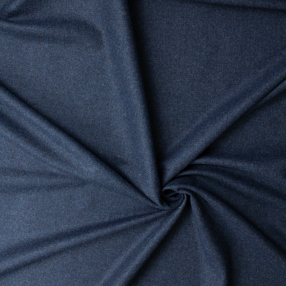 Mottled Navy Wool Coating #32931 Fabric By The Yard - Wide shot