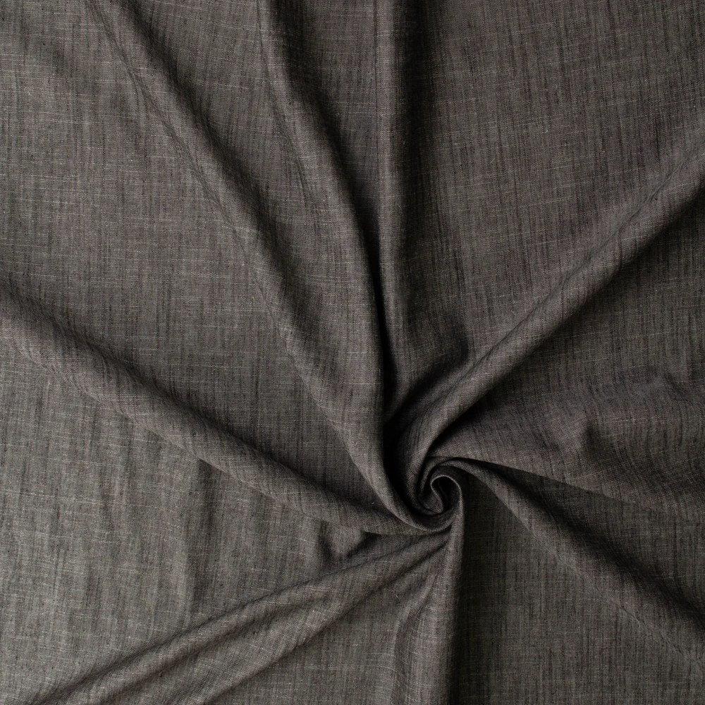 Black 6.1oz. Linen/Tencel Denim #32944 Fabric By The Yard - Wide shot