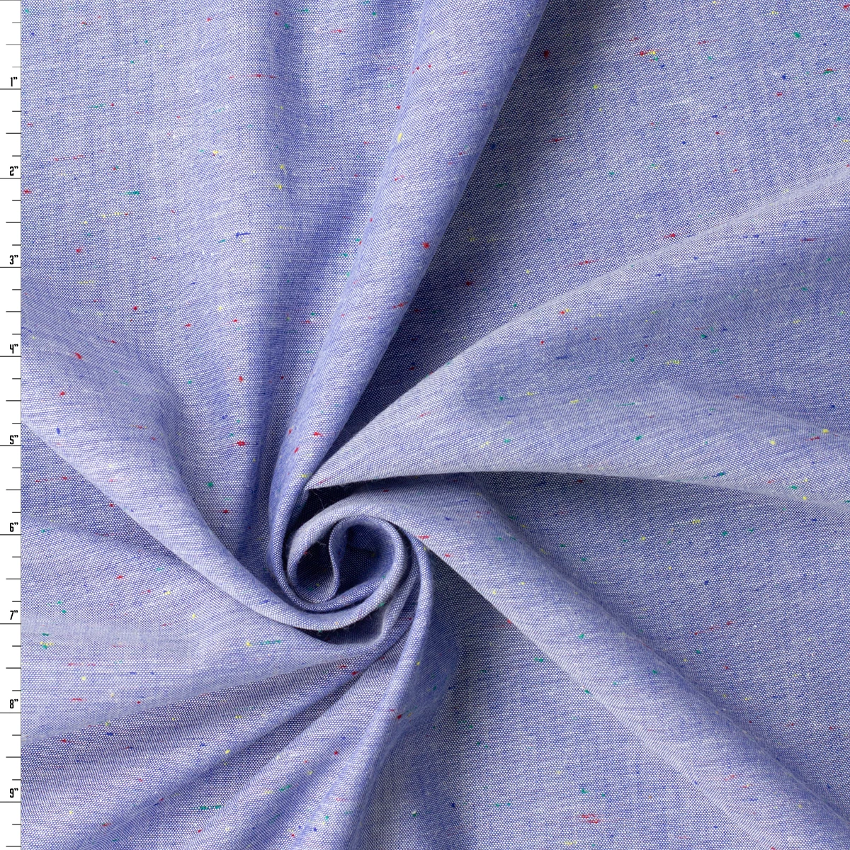 Rainbow Slubbed Light Blue Cotton Chambray #32989 Fabric By The Yard