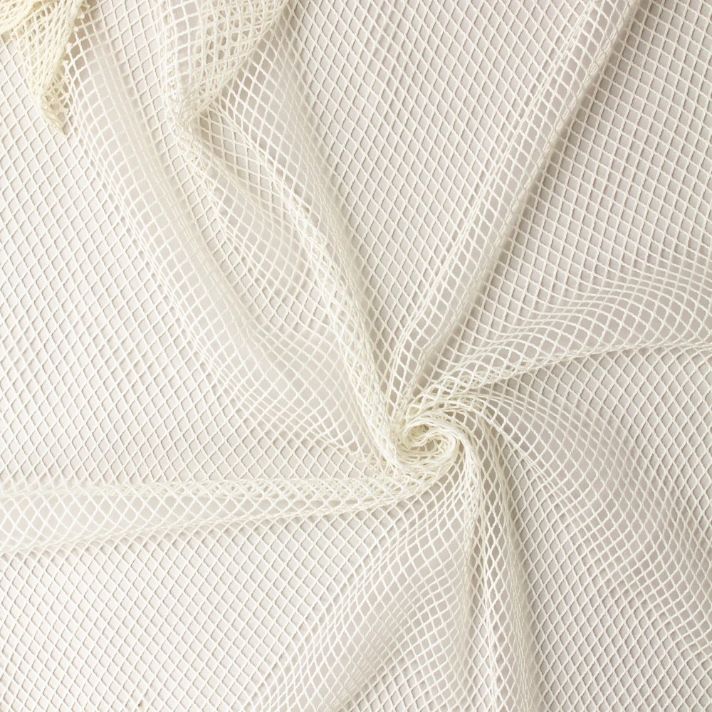 Offwhite Cotton Fishnet #33052 Fabric By The Yard - Wide shot
