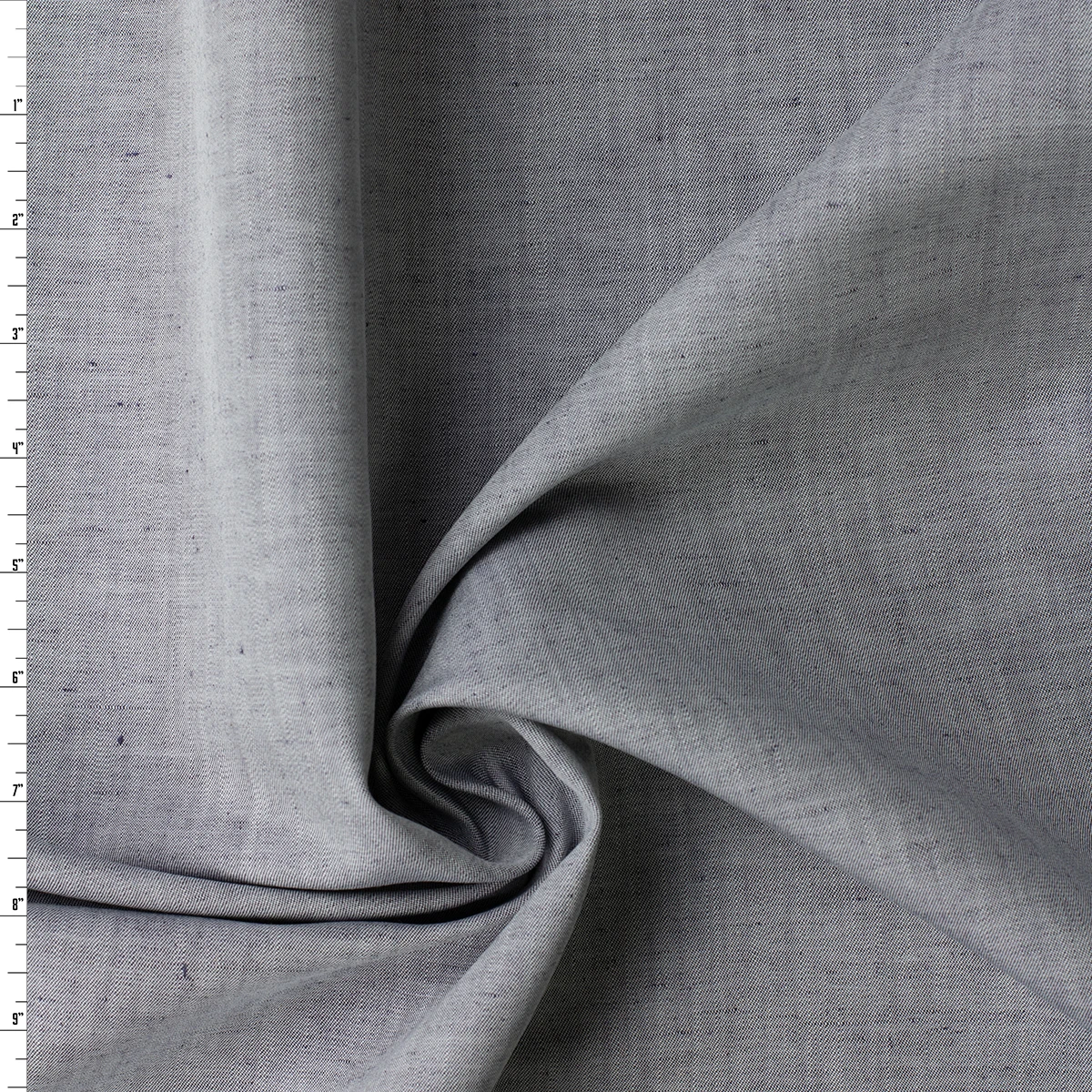 Silver Grey Cotton/Linen Denim #33056 Fabric By The Yard