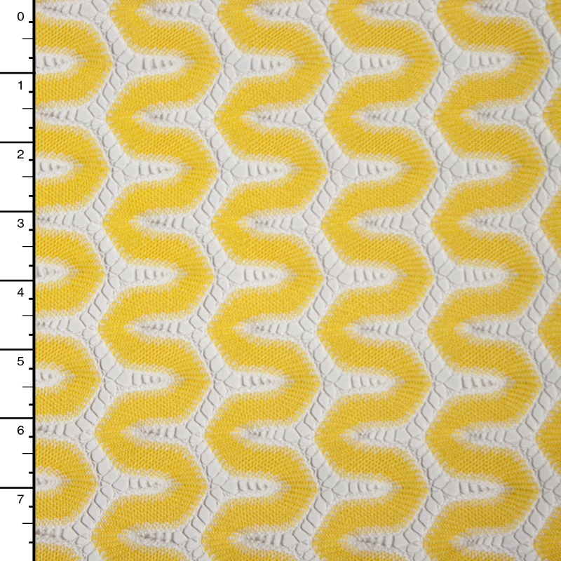 Yellow and White Patterned Crochet Lace