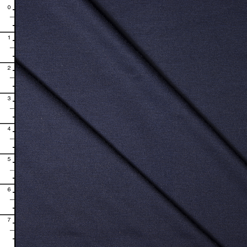 Navy Blue Midweight Stretch Ponte De Roma Solid