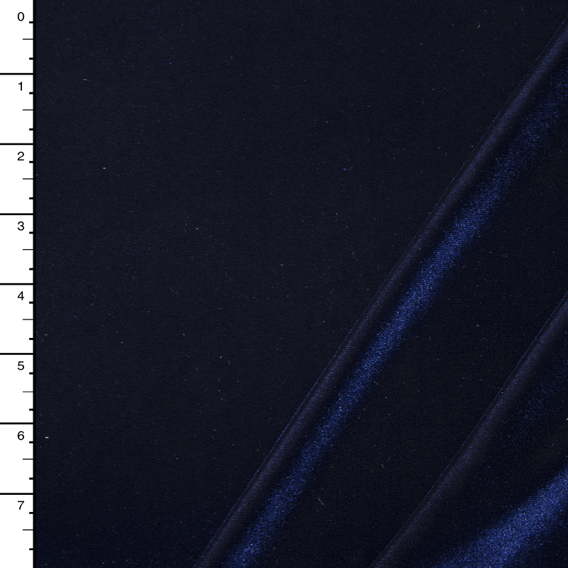 Navy Blue 4-way Stretch Velvet By The Yard