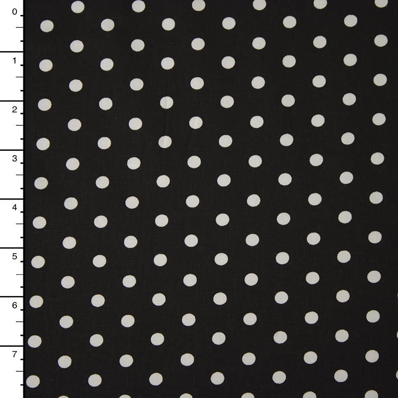 White on Red Polka Dot 60" Cotton Broadcloth