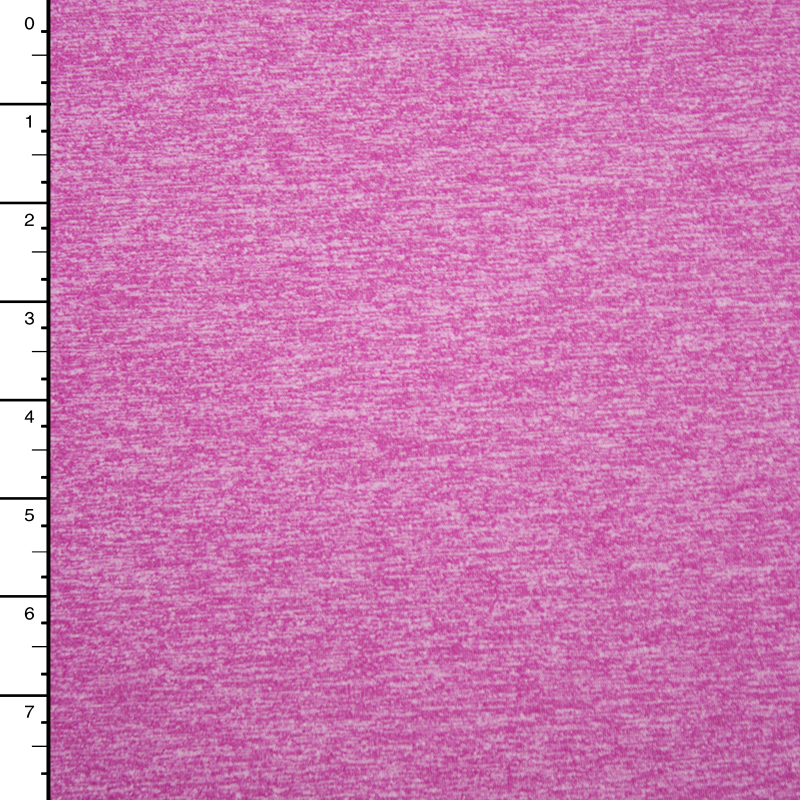 Hot Pink Heather Brushed Stretch Knit