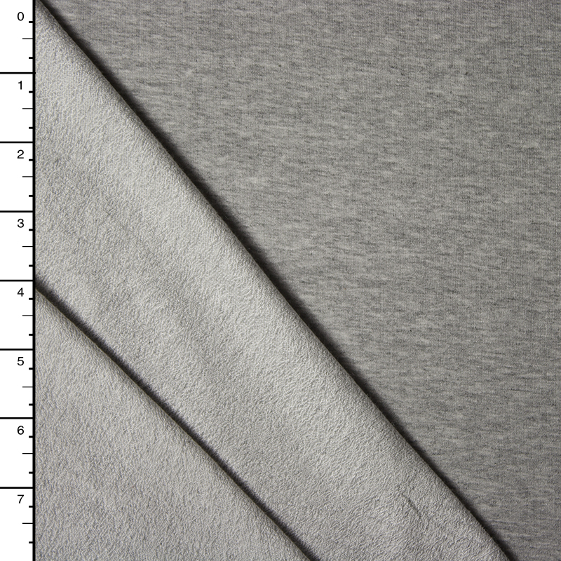 Light Heather Grey 4-way Stretch French Terry