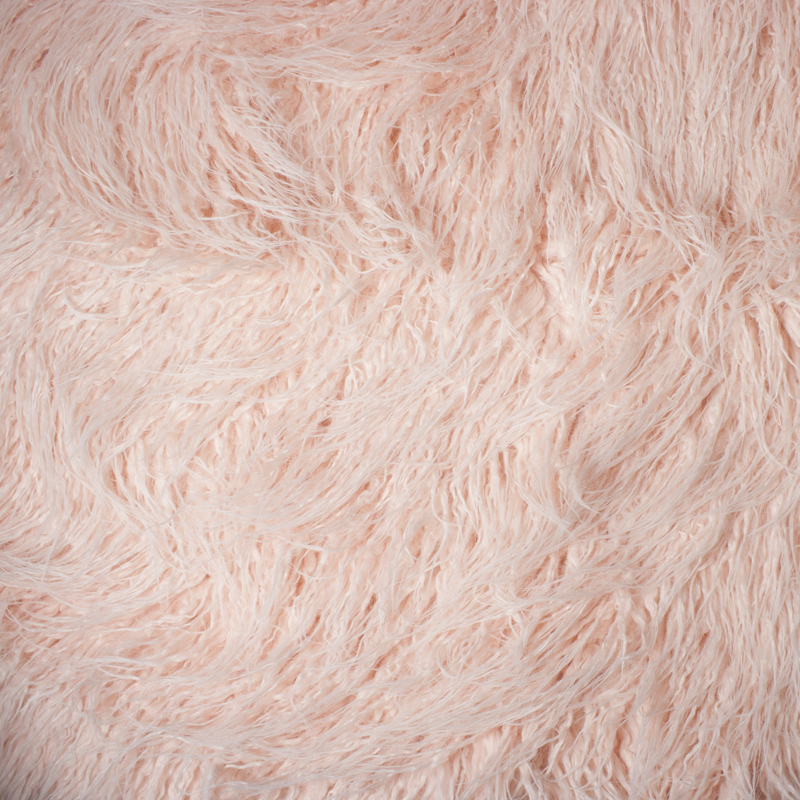 Blush Curly Yak Luxury Faux Fur