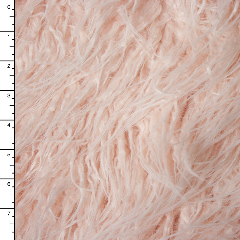 Blush Curly Yak Luxury Faux Fur