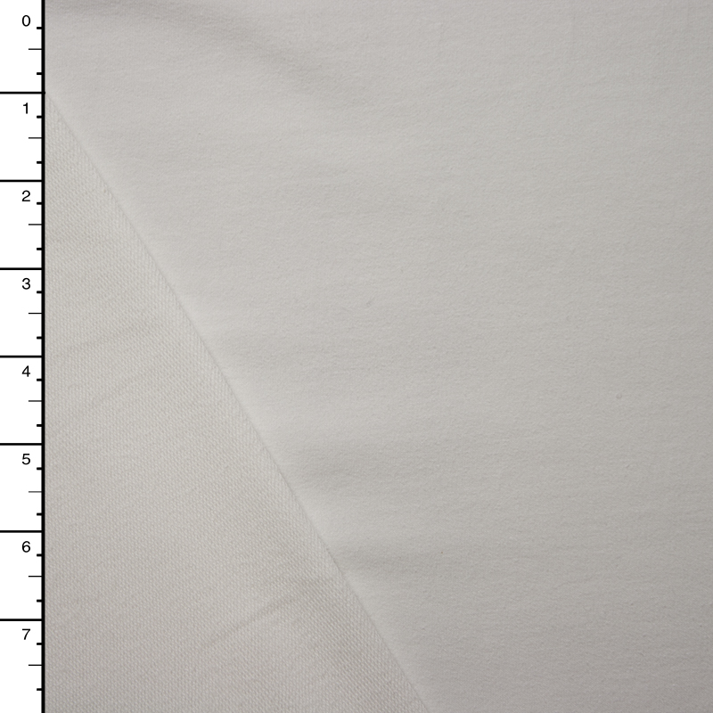 White Midweight Stretch French Terry