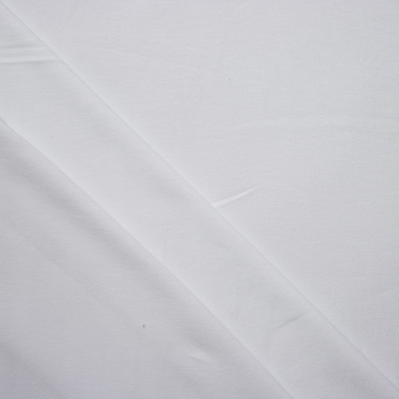 White Midweight Stretch French Terry