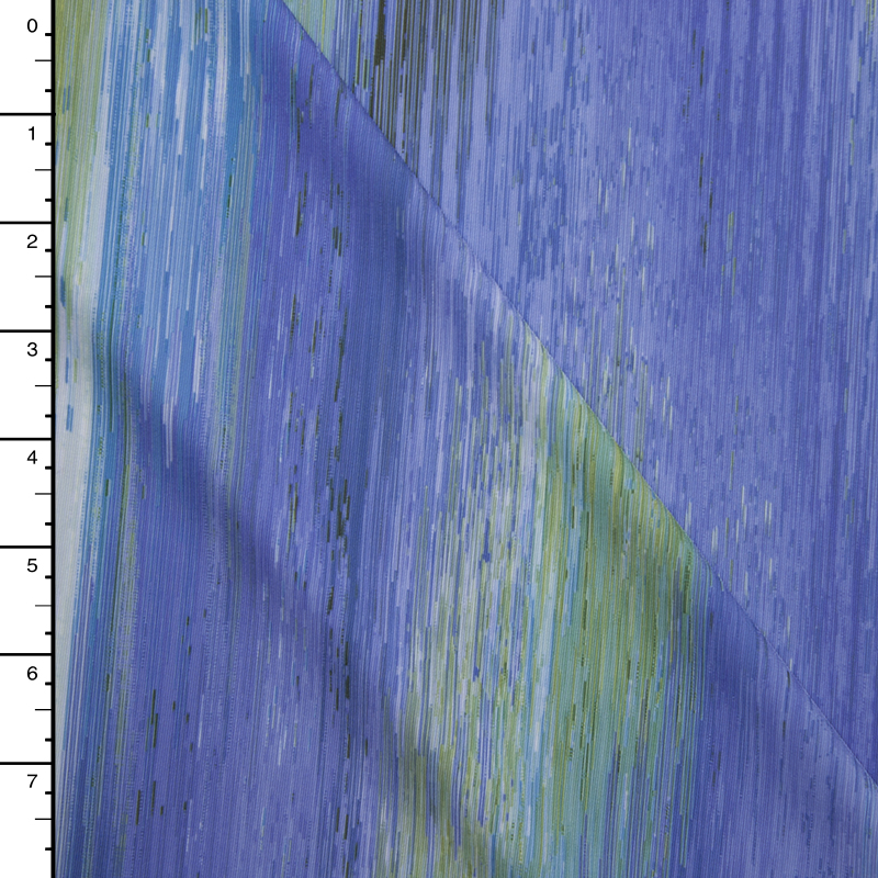Light Blue, Sage, and Periwinkle Swirl Print Nylon/Lycra