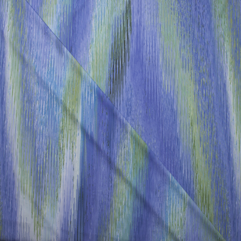 Light Blue, Sage, and Periwinkle Swirl Print Nylon/Lycra