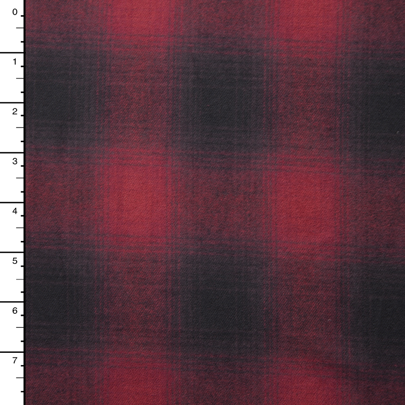 Red and Black Plaid 45" Flannel