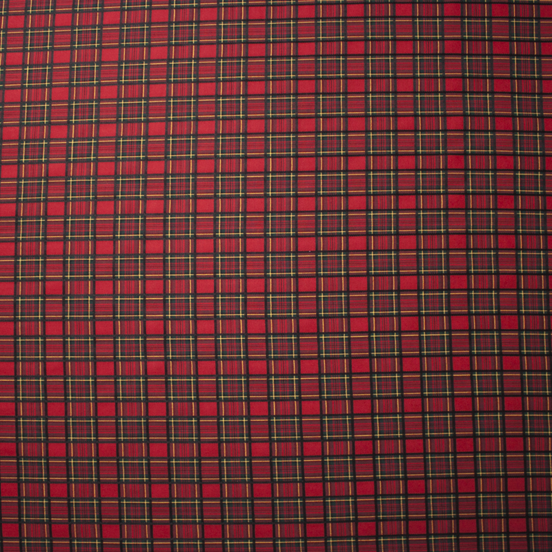 Red, Black, and Green Traditional Plaid Suiting